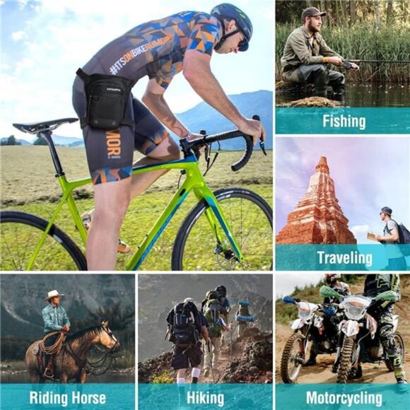 Drop Leg Bag for Men Women Motorcycle Leg Bags Tactical Fanny Pack - Picture 6 of 7